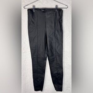 Zara Women's Faux Leather High-waisted Leggings Black